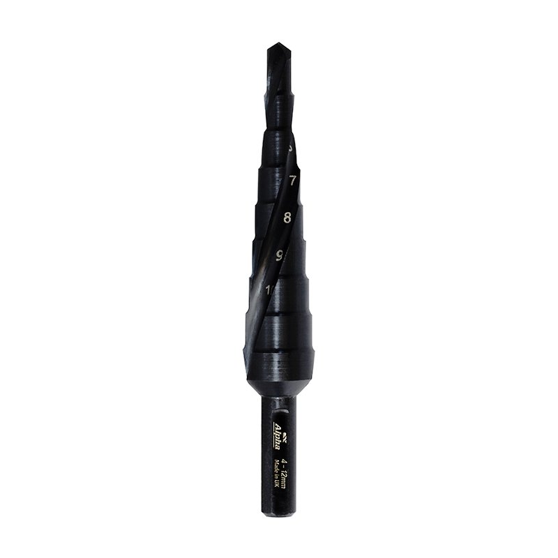 ALPHA ThunderMax Step Drill Spiral Flute 4-12mm Metric