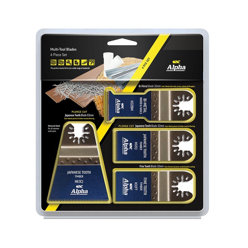 ALPHA 4 Piece Multi-Tool Blade Set