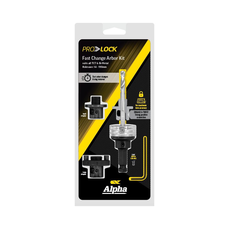 ALPHA Alpha Pro Lock Quick Change Holesaw Arbor Kit