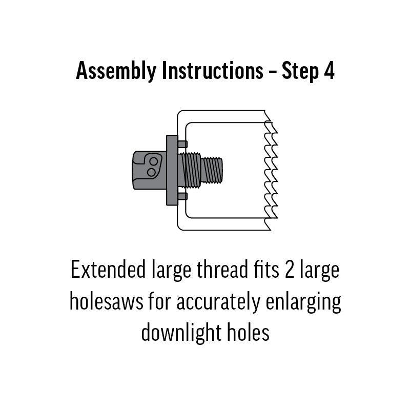 ALPHA Alpha Pro Lock Quick Change Stepped Electricians Holesaw Arbor Kit