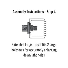 ALPHA Alpha Pro Lock Quick Change Stepped Electricians Holesaw Arbor Kit