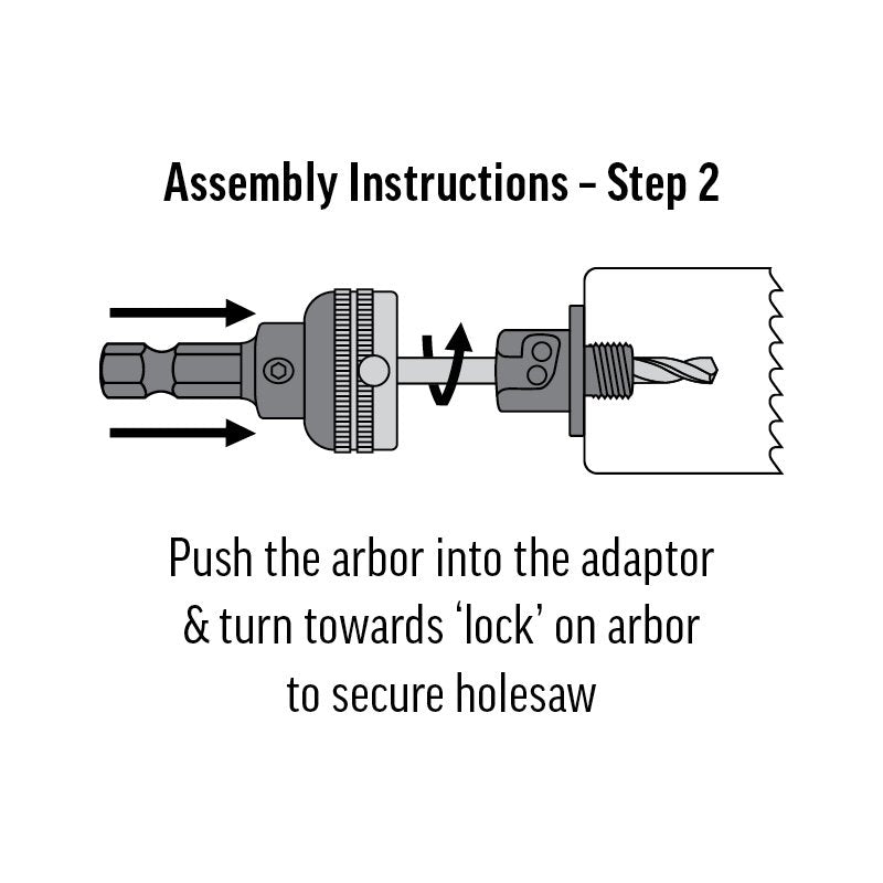 ALPHA Alpha Pro Lock Quick Change Stepped Electricians Holesaw Arbor Kit