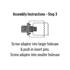 ALPHA Alpha Pro Lock Quick Change Stepped Electricians Holesaw Arbor Kit