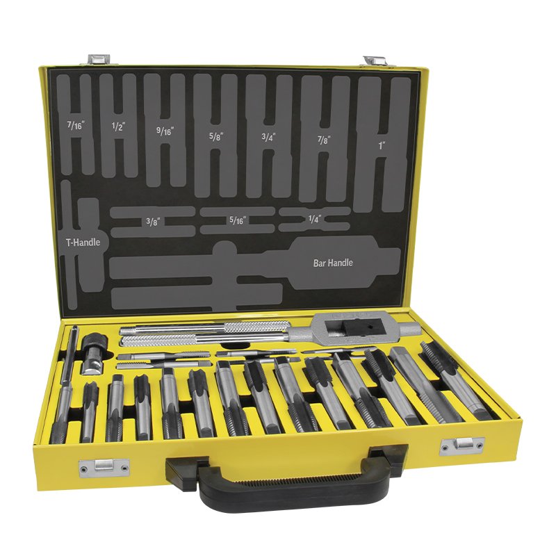 ALPHA Alpha Tap Set UNC Carbon 1/4in - 1in 22 Piece Metal Box