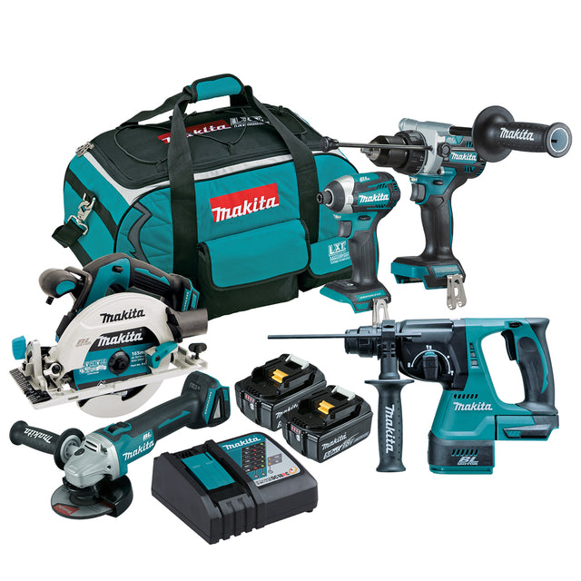 Makita Cordless 5pc Combo Kit | DLX5062TX1 | Power for Every Task