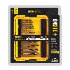 Alpha-10 Piece | Onsite Plus Impact Step Tip Drill Set