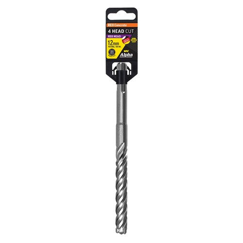 Alpha-12.0 X 165Mm Reo Head Sds Plus 4 Cutter Masonry Drill