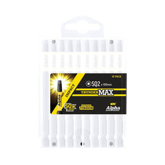 Alpha-Thundermax Sq2 X 100Mm Impact Power Bit Handipack (X10)