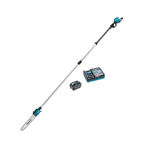 Makita, 40V Max Brushless 300mm Telescopic Pole Saw Kit Includes 5.0Ah Battery and Single Port Rapid Charger